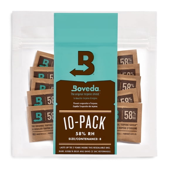 Paquetes de control de humedad Boveda 58% para almacenar 30 ml, paquete de 10