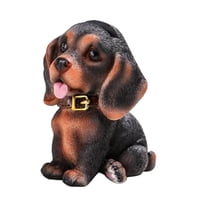 Ioensy - Bonito Soporte Para Gafas De Perro, Estatuilla De Resina De Animales Para Decoración Del Hogar, Marrón Y Negro