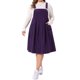 thumbnail image 1 of Agnes Orinda Disfraces de Halloween para Mujeres Tallas Grandes Vestido Pichi de Pana con Pliegues en Línea A con Bolsillos y Tirantes Ajustables 3X Púrpura Oscuro, 1 of 8