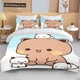 thumbnail image 1 of v1316 Bed Sheets Bubu Dudu Cartoon Cute Bear Kawaii Christmas Gift King Twin Double Boys Bedding Set Microfiber Or Polyester Duvet Cover Set 3-Piece Bedding Set (1 Duvet Cover + 2 Pillow Shams) Bed Sh, 1 of 5