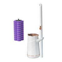 Magideal - Cepillo De Inodoro Desechable Suave Cabezales De Recambio De Varita De Inodoro Cepillo De Inodoro, Desinfección Limpieza Profunda Durable Para Varita , Bote 10X Cabeza Mo Bote 10X Cabeza Púrpura