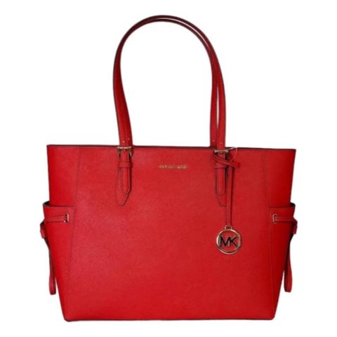 Cartera Michael Kors Gilly Drawstring Large Top Zip Tote Bright Red Saffiano Cuero