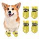 thumbnail image 1 of Uxcell Zapatos para Perros, Botas para Perros, Protector de Patas con Suela Antideslizante de Invierno con Correa Reflectante Impermeable Suave, (4 Piezas, Oxford, Talla 5, Amarillo), 1 of 7