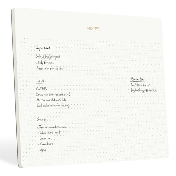 Mouse pad bloc de notas Pinesman 25 x 20 cm, 50 hojas, foil dorado