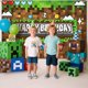 thumbnail image 2 of Pancarta de cumpleaños de Satankya Pixel Miner para decoración de fiesta, 5 x 3 pies, 2 of 9