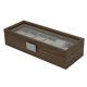 thumbnail image 1 of Caja De Exhibición De Reloj Portátil De 6 Ranuras Con Organizador De Almacenamiento De Joyería Superior Transparente, 1 of 5