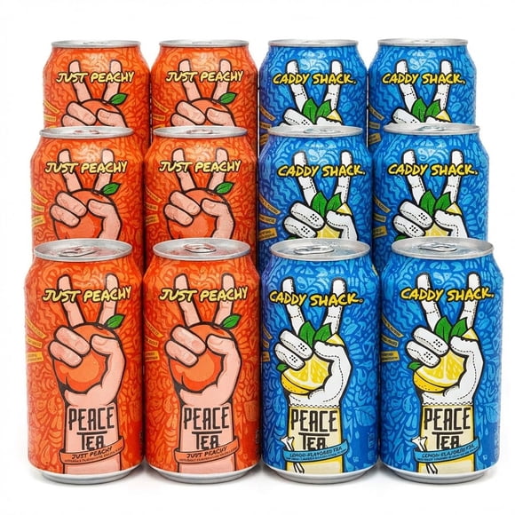 Pack variado Peace Tea 12 x 355 ml de limón y durazno en latas