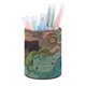 thumbnail image 1 of Invincible Fight Girl-theme Cylinder Pen Holder Pencil Organizer with Flannel Lining PVC Leather Material Cardboard Base for study work 10*8CM, 1 of 6