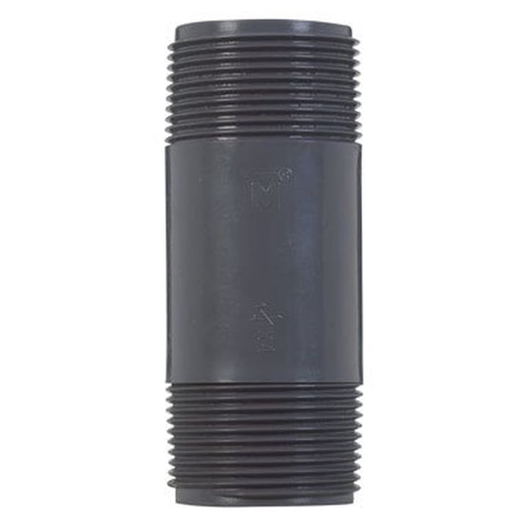 Tetinas MUELLER de PVC Schedule 80 de 1,25 x 10 cm, paquete de 10