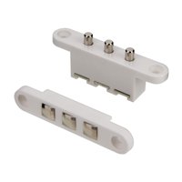 Magideal - Contactos De Émbolo De Control De Acceso Para Puertas Simples, Puertas Dobles, Puertas De Acceso Compactas, Conexión De Alimentación Resistente A Alta Blanco 3 Terminales