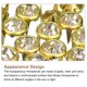 thumbnail image 4 of 120 piezas de cuentas de garra de cristal de 8 mm/0.31", remaches metálicos decorativos para hacer manualidades de bricolaje, bolso, oro blanco, 4 of 7