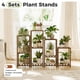 thumbnail image 3 of Juego de 4 soportes para plantas Bamworld, madera alta mejorada, para interiores y exteriores, 3 of 7