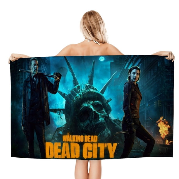 The Walking Dead Toalla de playa de secado rápido con diseño temático, regalo para mujeres y niñas, ideal para cumpleaños, fans, amantes de la música, uso en la playa o al aire libre, 78 × 180 cm
