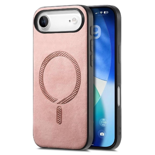 Magnetic Slim Case for iPhone Air with Camera Guard & Anti-Scratch Back Pink