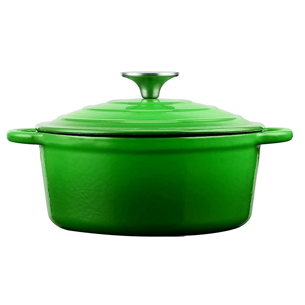 Briva Iron - Olla Hierro Fundido Redonda Verde 24x12 Cm