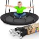 thumbnail image 1 of Columpio Saucer Swing SereneLife Outdoor Tree para niños (negro), 1 of 8