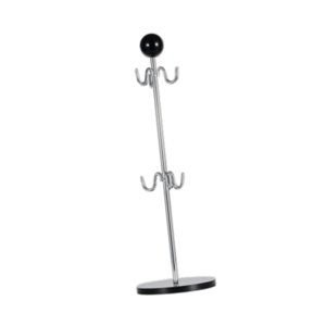Magideal - Soporte Para Taza De Café, Soporte Para Tazas, Estante Para Tazas, Soporte Portátil Moderno Para Taza De Té, Estante Para Secar Botellas Para Oficina, Negro