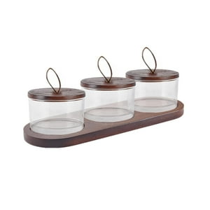 Santú Home & Deco - Set 3 Contenedores Especieros Con Soporte