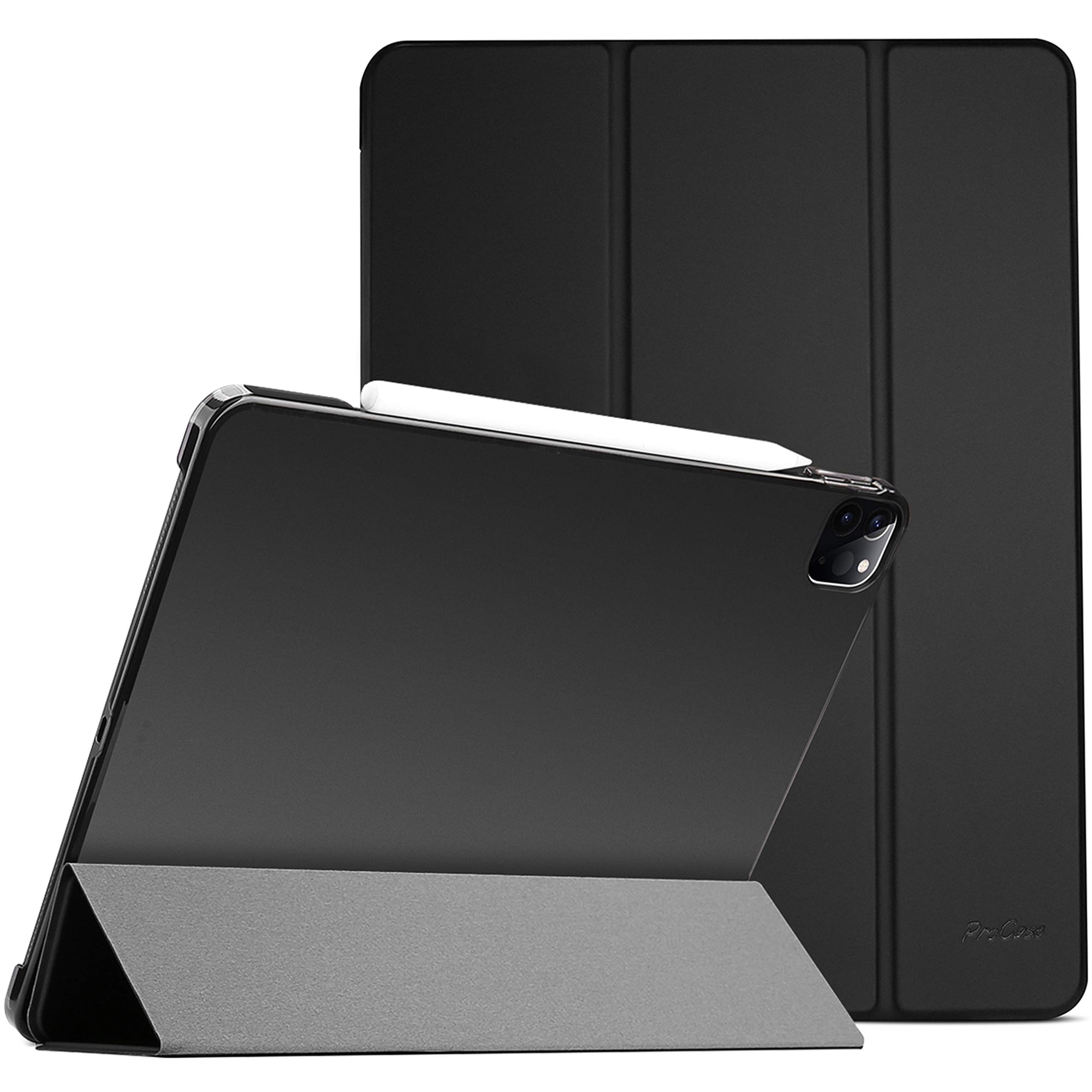 Smart Case Procase Para Ipad Pro 12.9 De 6.ª, 5.ª, 4.ª Y 3.ª Generación, Color Negro