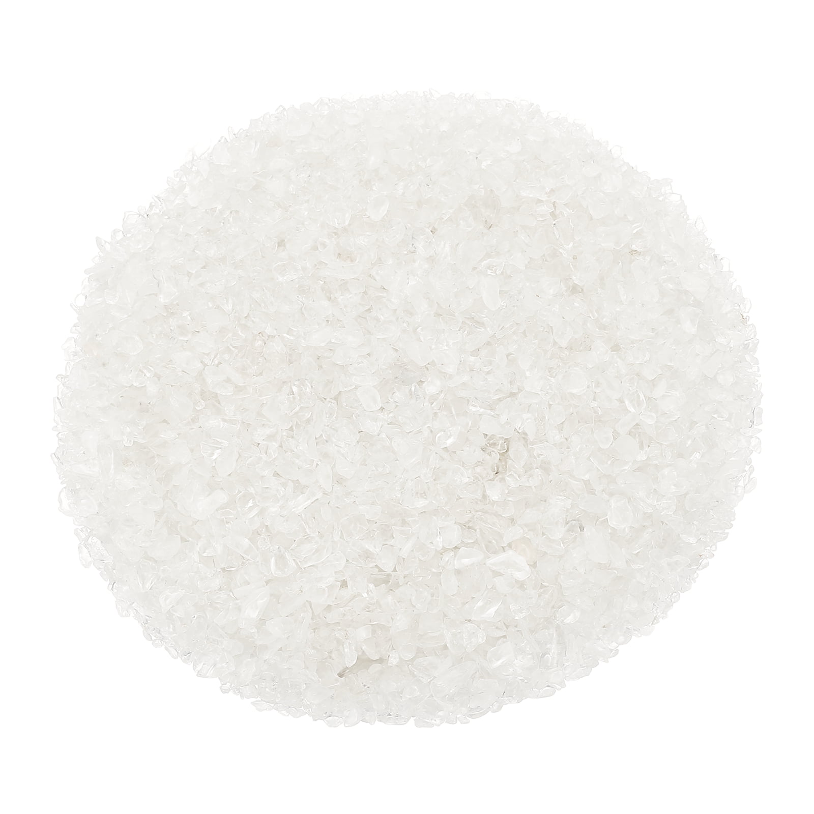 Uxcell Chips de Cristal Piedra 0.44 Lb Fluorita Grava de Acuario Rocas Cuarzo Blanco Translúcido 3-5 mm Destinado para Pecera