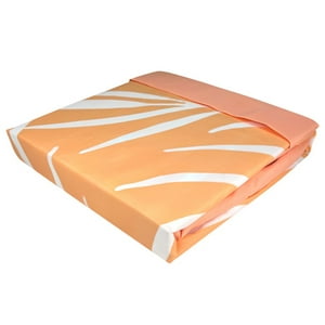 Doral - Sábanas Aterciopelada Composé 1.5 Plazas Ramas Coral Y Blanco