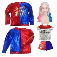 Tododisfraceschile - Disfraz Harley Quinn Deluxe Con Peluca Talla 6