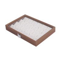 Ioensy - Joyero De Madera, Soporte Apilable Para Collares, Pendientes, Broches, 24 Rejillas