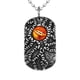 thumbnail image 4 of grano retro ojo de acero inoxidable escudo colgante collar de cadena ojo naranja, 4 of 5