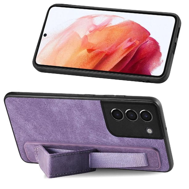 Funda Protectora con Correa para Samsung Galaxy S21 Resistente a Golpes Morado