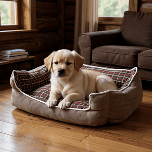 Bloccare - Cama Para Mascotas Espuma - Talla L (Cafe) 70 X 50 X 20 Cm