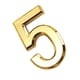 thumbnail image 2 of Número De Puerta Del Hotel De La Casa Autoadhesiva De Plástico Dorado Dígito Numérico Pegajoso 5, 2 of 3