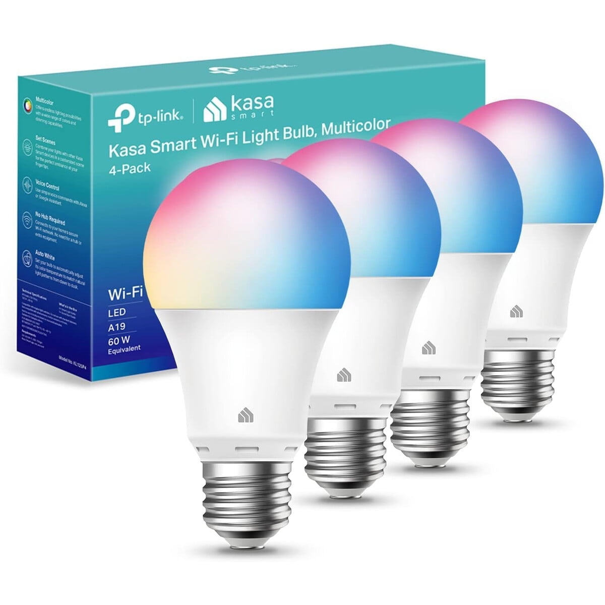 Kasa Smart - Ampolleta Inteligente Kasa Tplink Kl125p4 A19 Wifi Multicolor 60w