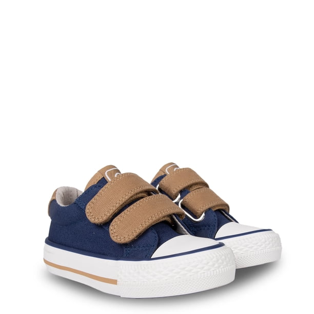Zapatilla Bebé Niño de Lona Doble Velcro Azul Marino Pillin