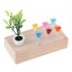 thumbnail image 4 of 1/12 casa de mu?ecas mini caja de madera planta verde escena de cristal de cóctel modelo de decoración, 4 of 5