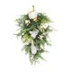 thumbnail image 4 of Swag Floral De Jacinto De Rosa Blanca Artificial Hecho A Mano Para Decoración De Ventanas De Boda, 4 of 5