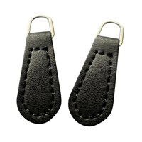 Bothyi - 2 Tiradores De Cremallera De Piel Sintética Para Ropa, Bolsos Y Accesorios, Color Negro.