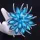 thumbnail image 1 of Xiao Hua Broche de Flor con Pedrería de Gema de Simulación, Ramo de Broche de Boda vintage Grande, Accesorios de Vestido para Mujer, 1 Pieza, Azul, 1 of 4