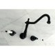 thumbnail image 5 of Grifo romano para bañera Kingston Brass Heritage de montaje en pared, negro mate, 5 of 7