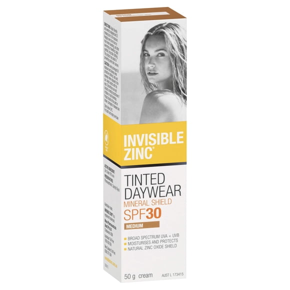 Protector Solar Invisible Zinc Tinte Día SPF30 50g Medio