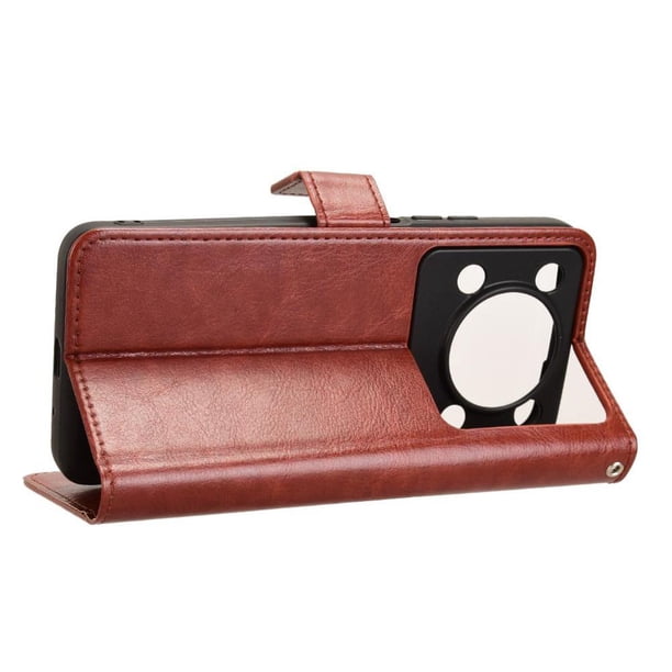 Funda tipo libro para Oukitel C60, cartera todo‑en‑uno, funda multifuncional con tarjetero y correa de muñeca desmontable