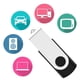 thumbnail image 4 of Unidad Flash Usb 2 Gb X 20 Unidades Lápiz De Memoria Giratorio Negro, 4 of 8