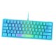 thumbnail image 5 of Teclado De Juego De 62 Teclas Con Retroiluminación RGB, Disposición Del 60% Con Cable Para Negocios, Azul, 5 of 5