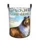 thumbnail image 1 of Lassie Cesta de lavandería de gran capacidad redonda con asa, bolsa para ropa sucia plegable, almacenamiento para dormitorio, baño y lavadero 44x35 cm, 1 of 6