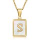 thumbnail image 1 of Collar HESHPAWS Shell Initial Letter A-Z Oro Amarillo 18 in, 1 of 3