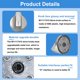 thumbnail image 4 of Perillas de estufa de gas Gesleben para Whirlpool W11517331 W10850027, 4 unidades, 4 of 8