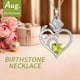 thumbnail image 2 of Collar HESHPAWS 925 Sterling Silver Birthstone Rose Flower Heart Pendant 18+2", 2 of 7