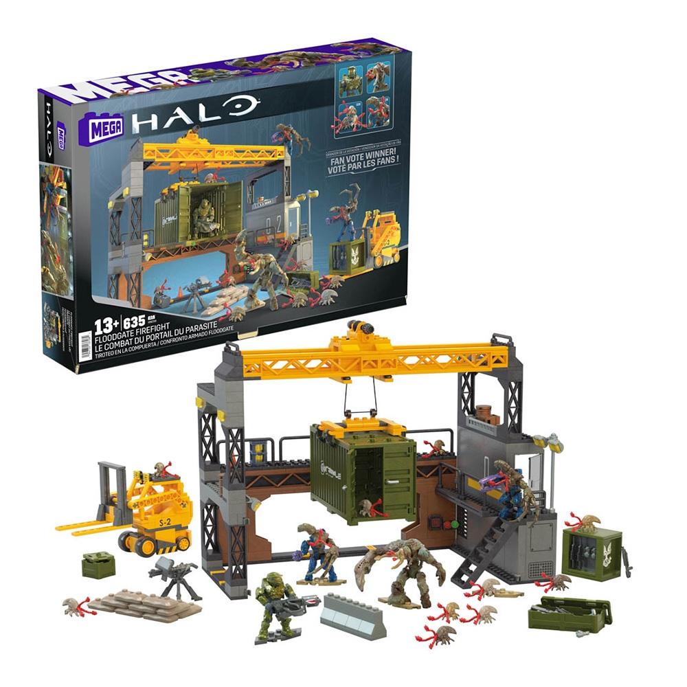 Juguete De Construcción Mega Halo Tiroteo En La Compuerta