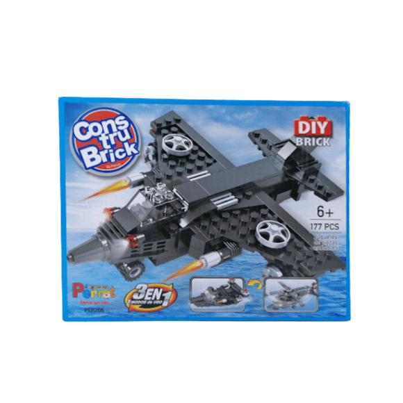 Construbrick Avión de Combate 3 en 1 Juguetes Perrot