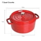 thumbnail image 3 of Cocotte redonda de hierro fundido STAUB de Dutch Oven, 7 litros, color rojo cereza, 3 of 9