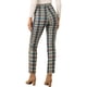 thumbnail image 4 of Pantalones de Cuadros para Mujer de Cintura Alta, Tartán a Cuadros, Pantalones Casuales para el Trabajo en la Oficina y Uso Diario, Talla L, Color Verde, 4 of 6